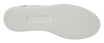 Dolce & Gabbana Leather Low-Top Sneakers – White/Pink