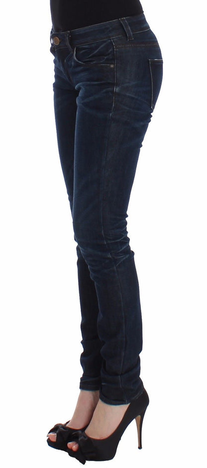 Dark blue Ermanno Scervino skinny jeans in cotton and elastane