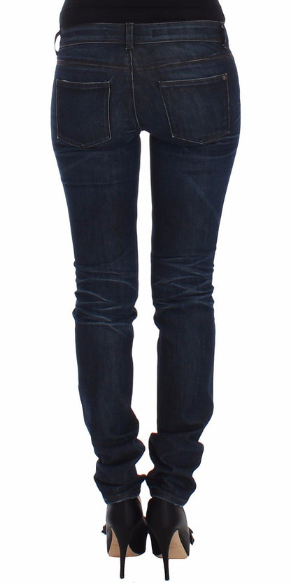 Dark blue Ermanno Scervino skinny jeans in cotton and elastane