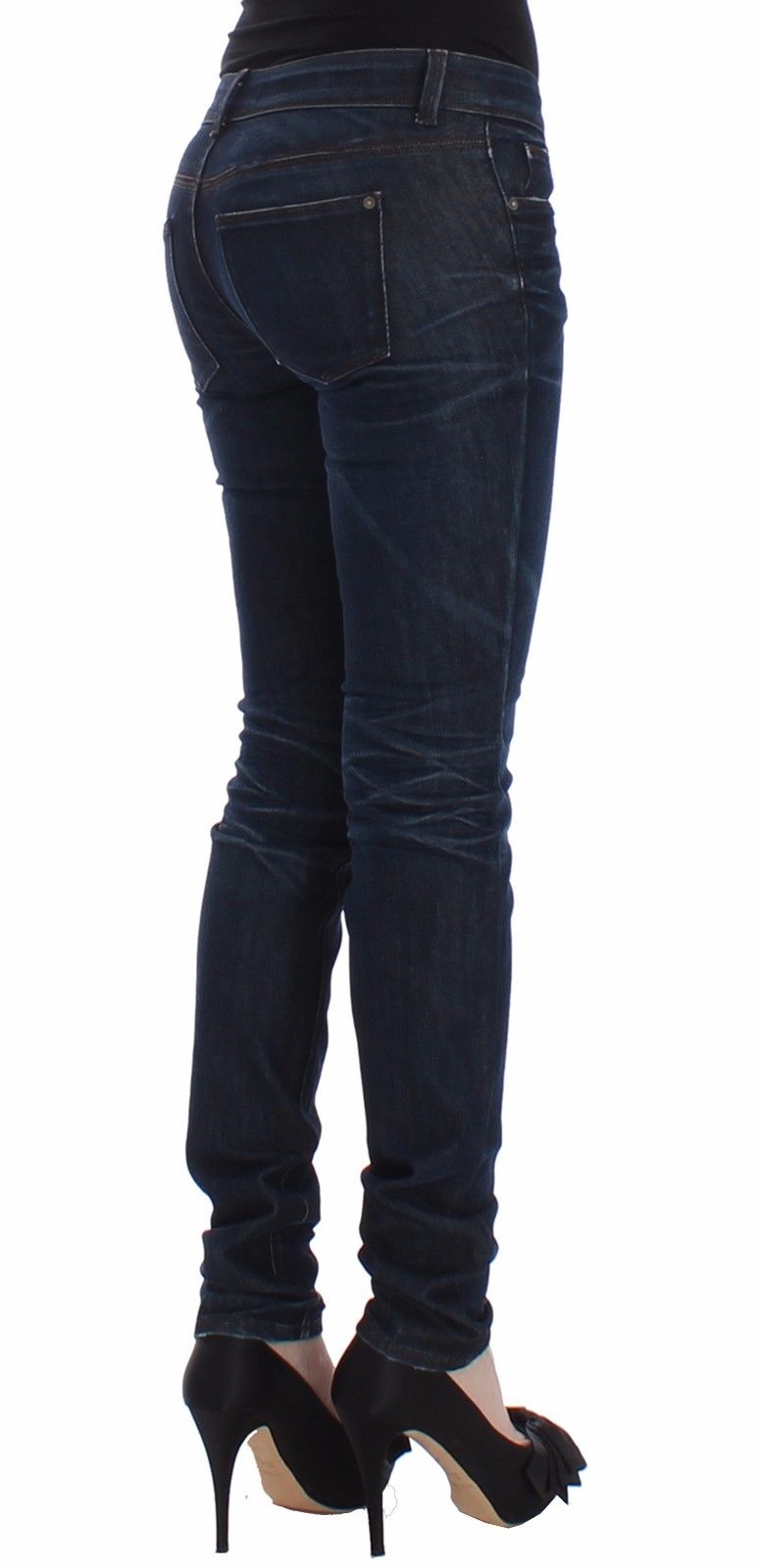 Dark blue Ermanno Scervino skinny jeans in cotton and elastane