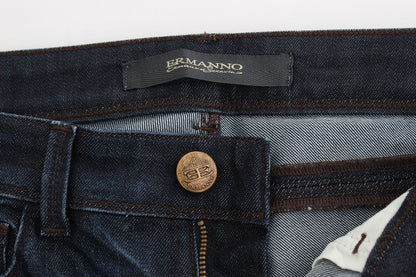 Dark blue Ermanno Scervino skinny jeans in cotton and elastane