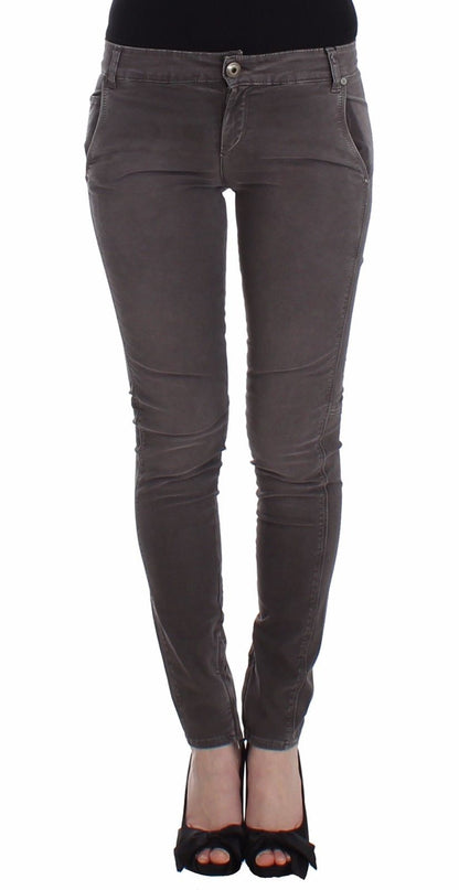 Gray Ermanno Scervino skinny jeans in cotton with stretch