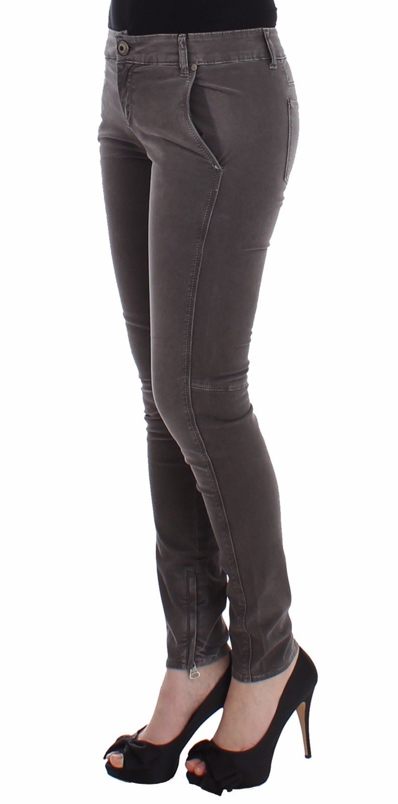 Gray Ermanno Scervino skinny jeans in cotton with stretch