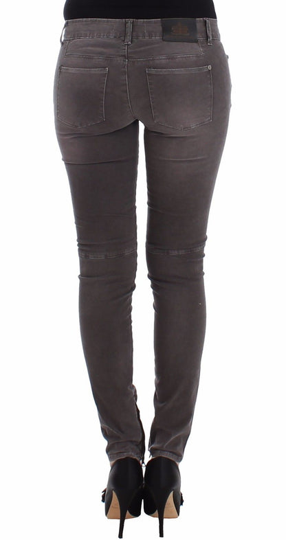Gray Ermanno Scervino skinny jeans in cotton with stretch