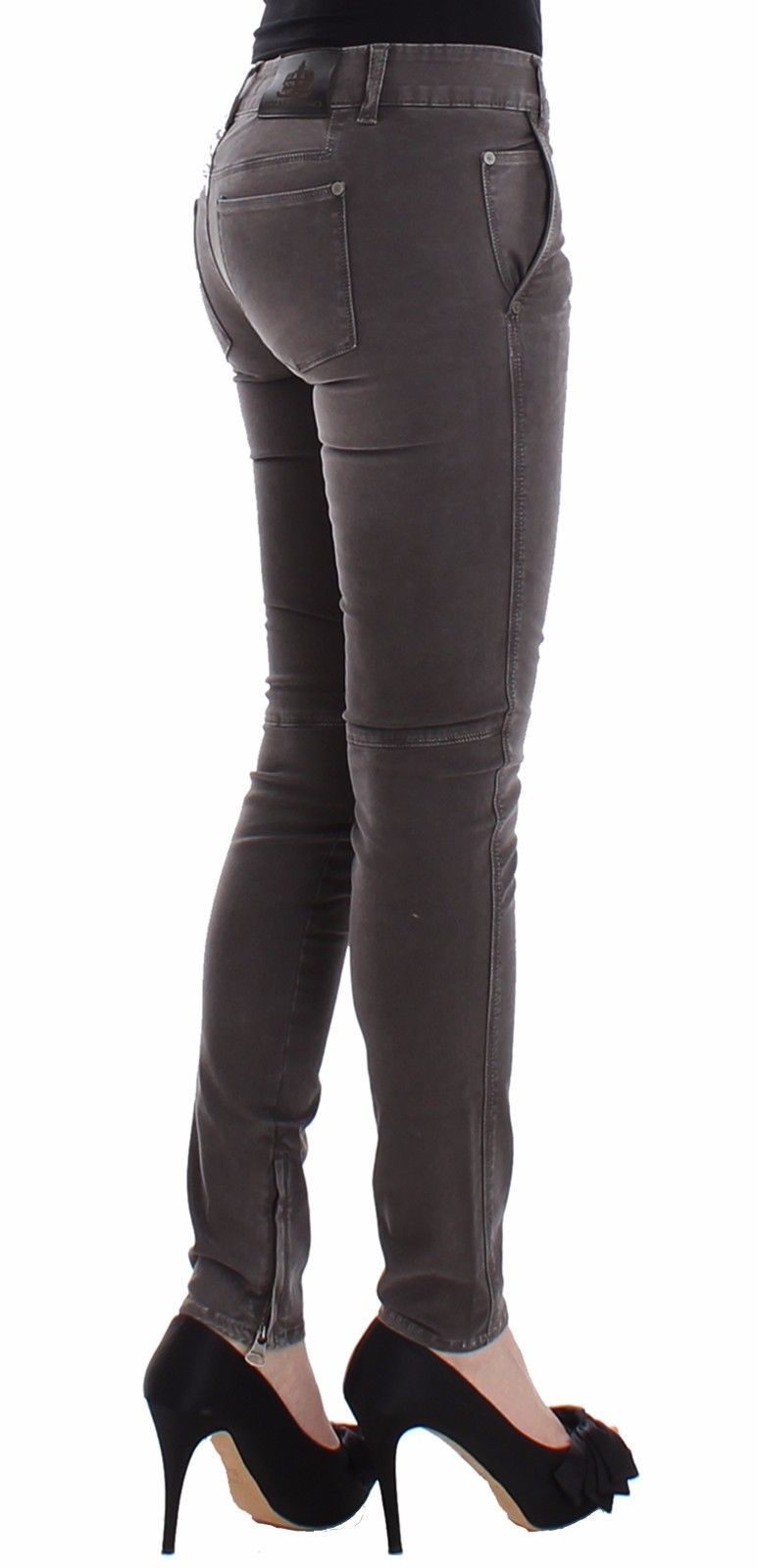 Gray Ermanno Scervino skinny jeans in cotton with stretch