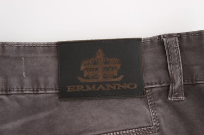 Gray Ermanno Scervino skinny jeans in cotton with stretch