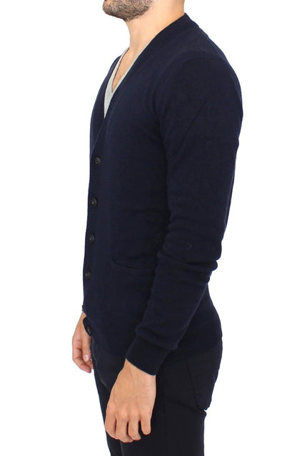 Blue Ermanno Scervino wool and cashmere cardigan