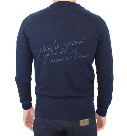 Blue Ermanno Scervino wool and cashmere cardigan