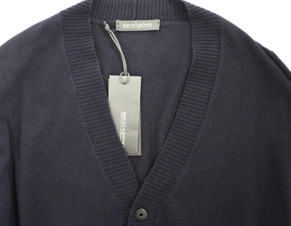 Blue Ermanno Scervino wool and cashmere cardigan