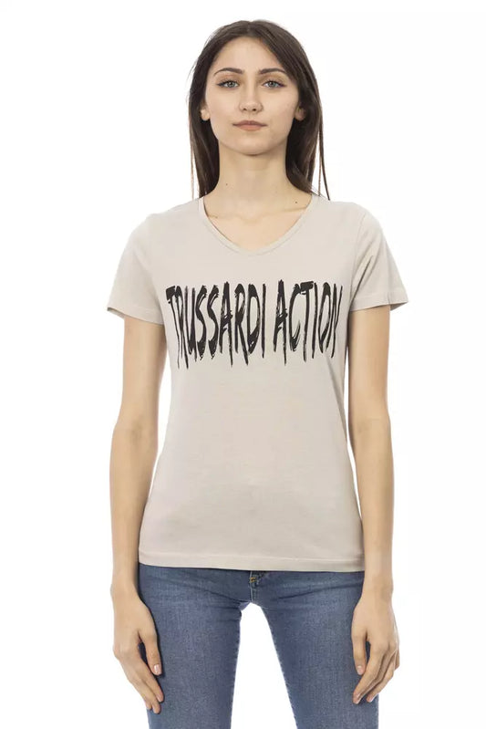 Trussardi Action Beige Cotton Women's T-Shirt
