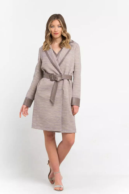 Beige Trussardi coat in cotton and polyester