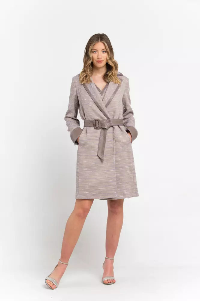 Beige Trussardi coat in cotton and polyester
