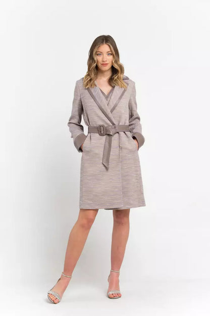 Beige Trussardi coat in cotton and polyester