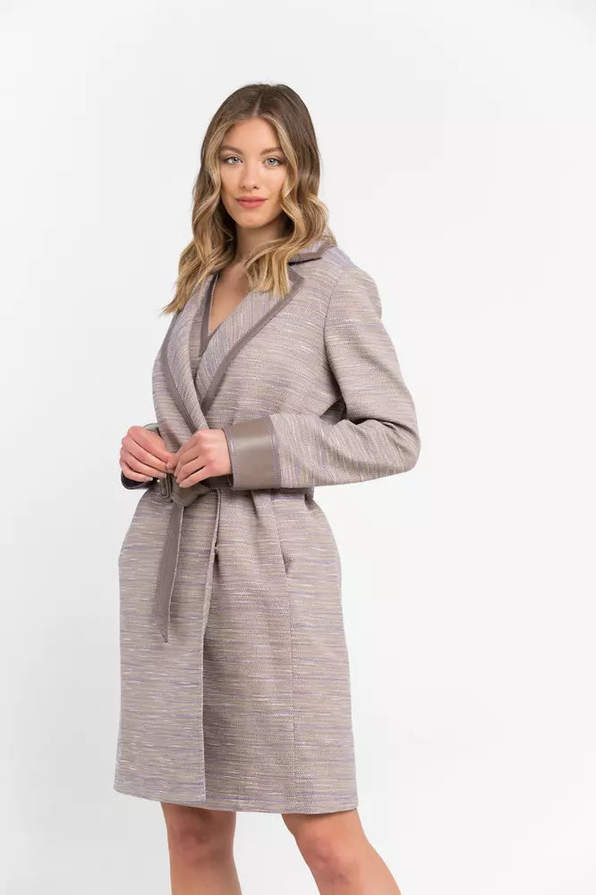 Beige Trussardi coat in cotton and polyester