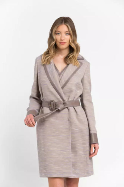 Beige Trussardi coat in cotton and polyester