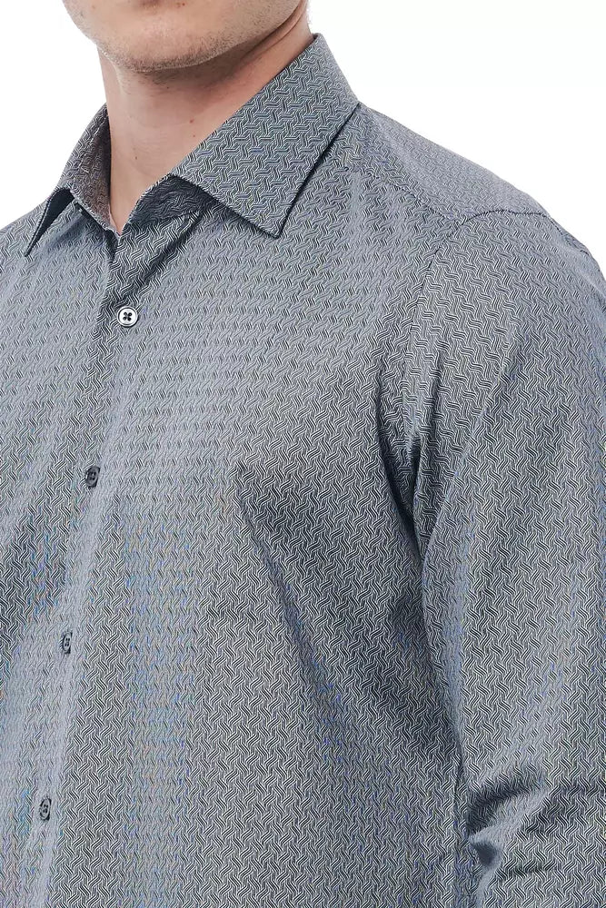 Black Bagutta cotton men's shirt