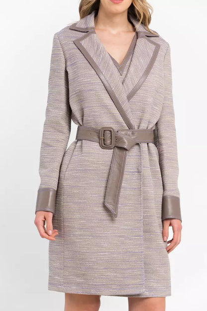 Beige Trussardi coat in cotton and polyester