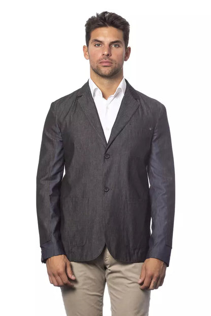 Verri Men's Single-Breasted Cotton-Blend Blazer – Grey