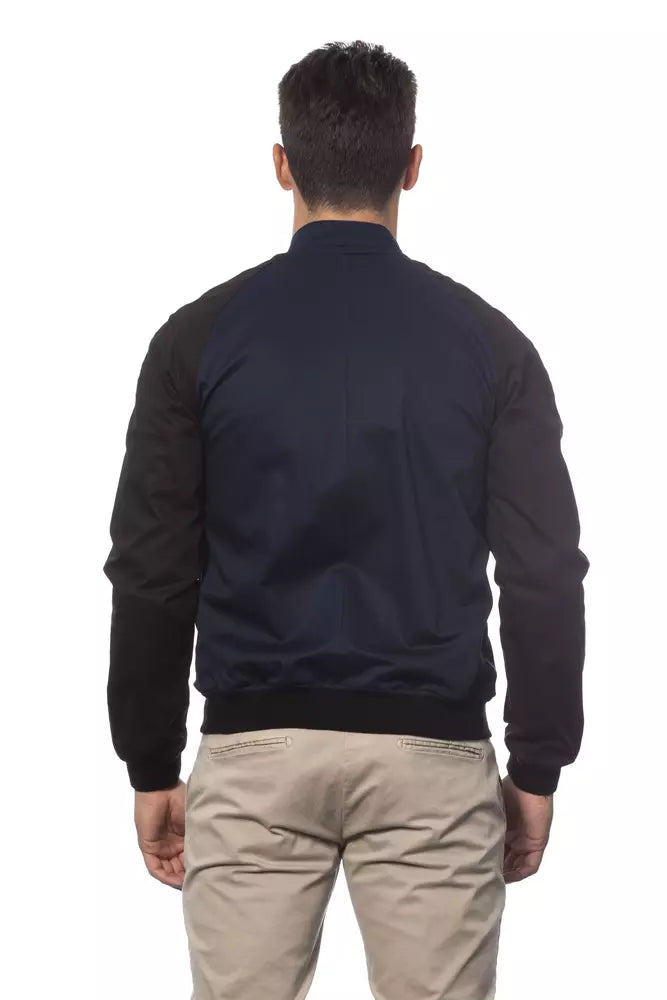 Verri blue cotton and elastane bomber jacket