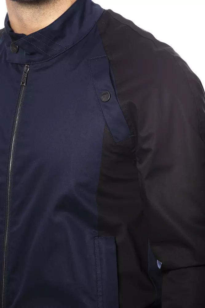 Verri blue cotton and elastane bomber jacket