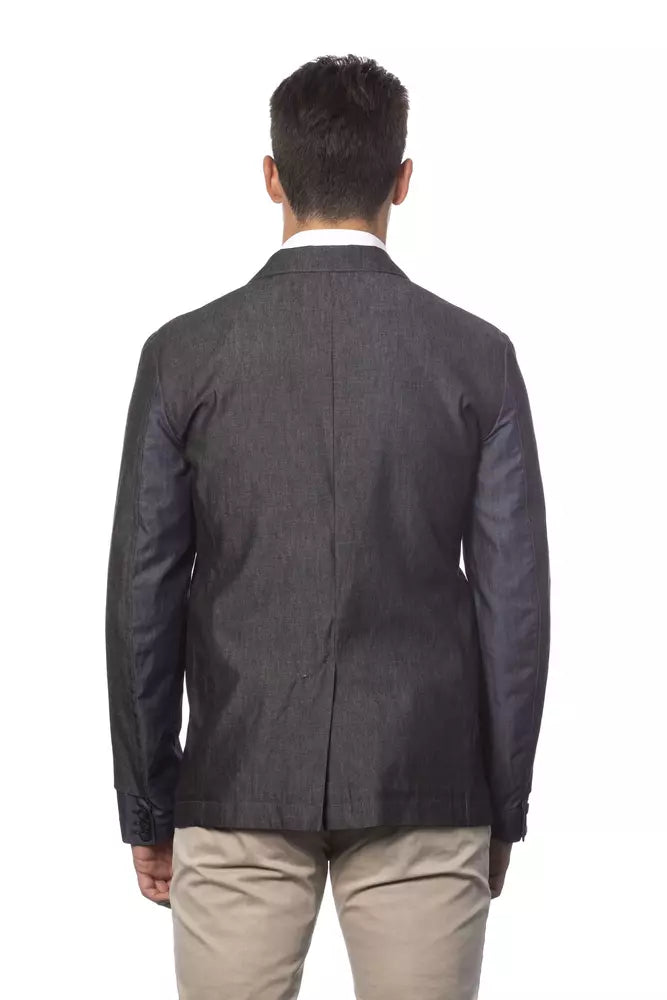 Verri Men's Single-Breasted Cotton-Blend Blazer – Grey