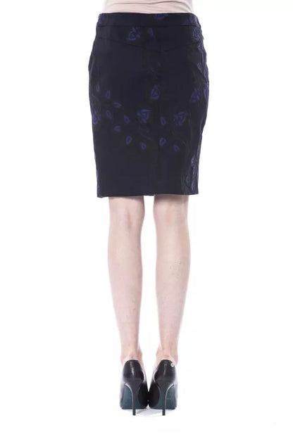 BYBLOS Blue Cotton Denim Skirt