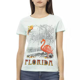 Trussardi Action Light Blue Cotton Women T-Shirt