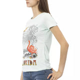 Trussardi Action Light Blue Cotton Women T-Shirt