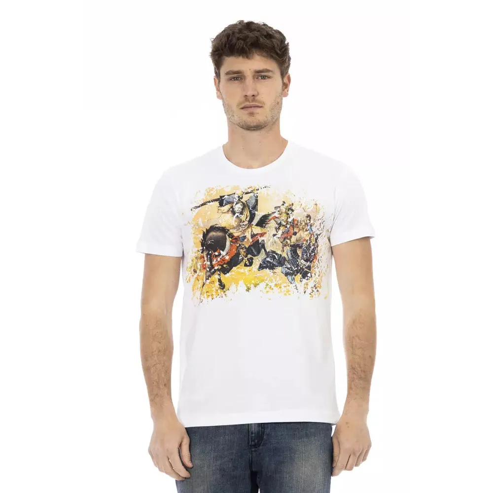Trussardi Action White Cotton Men T-Shirt