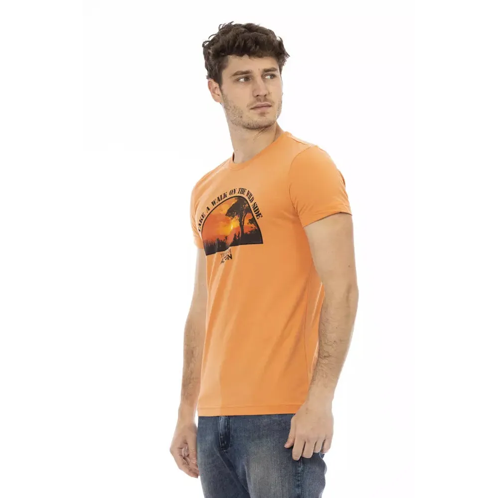 Trussardi Action Orange Cotton Men T-Shirt
