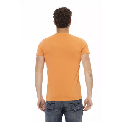 Trussardi Action Orange Cotton Men T-Shirt