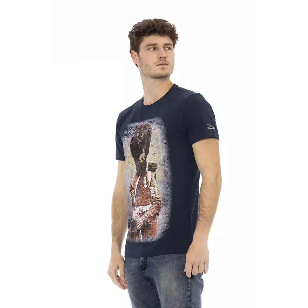 Trussardi Action Blue Cotton Men T-Shirt
