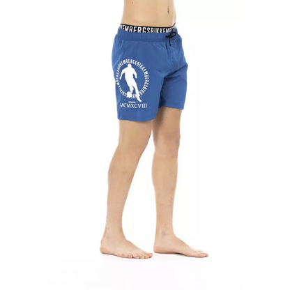 Bikkembergs Blue Polyester Men Swim Short