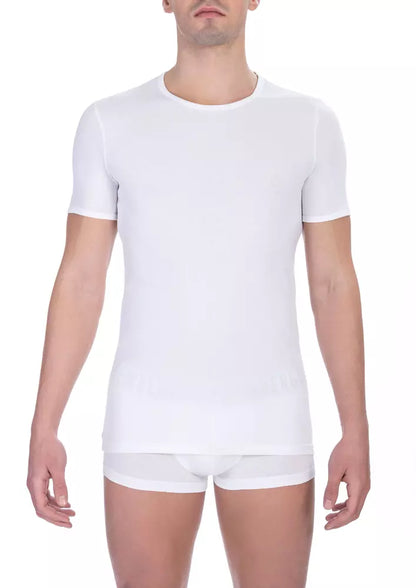 Bikkembergs White Cotton Men T-Shirt Twin Pack