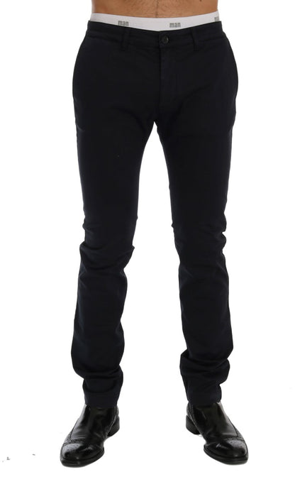 GF Ferre blue cotton stretch chinos