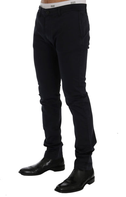 GF Ferre blue cotton stretch chinos