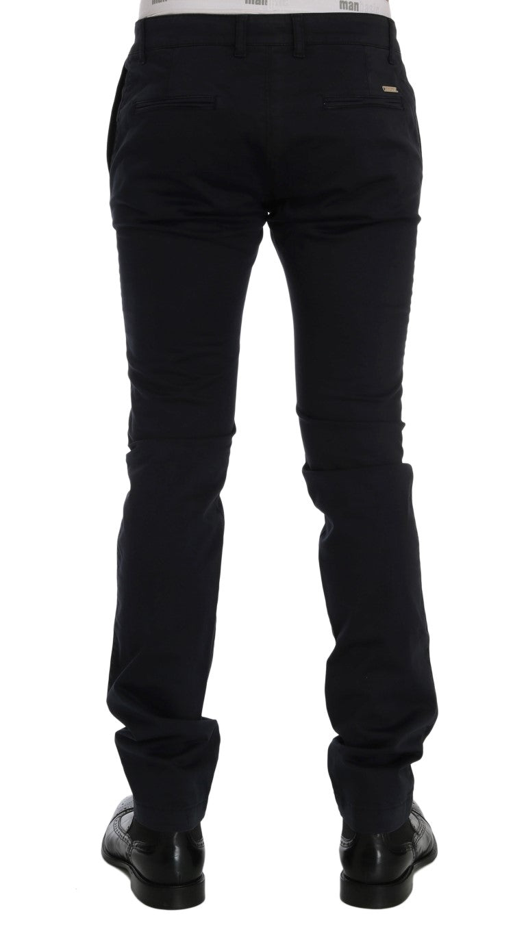 GF Ferre blue cotton stretch chinos