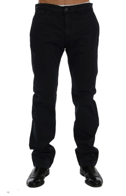 GF Ferre Blue Cotton Stretch Chinos