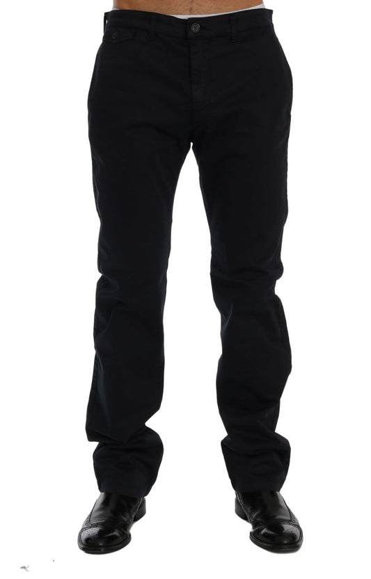 GF Ferre Blue Cotton Stretch Chinos