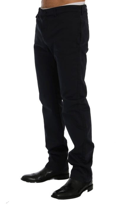 GF Ferre Blue Cotton Stretch Chinos