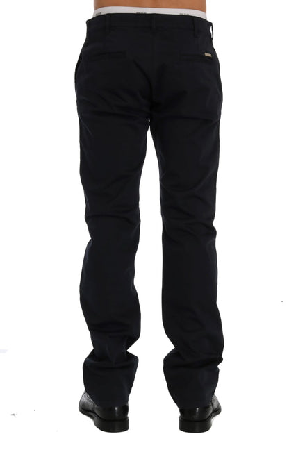 GF Ferre Blue Cotton Stretch Chinos