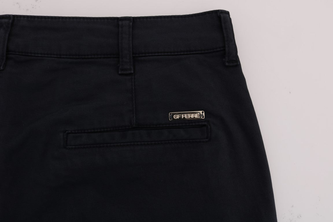 GF Ferre Blue Cotton Stretch Chinos