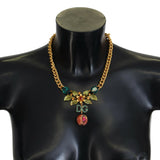 Dolce & Gabbana Elegant Alua Gold-Tone Floral Fruit Necklace