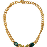 Dolce & Gabbana Elegant Alua Gold-Tone Floral Fruit Necklace