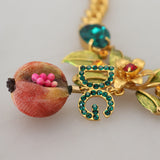 Dolce & Gabbana Elegant Alua Gold-Tone Floral Fruit Necklace