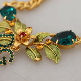 Dolce & Gabbana Elegant Alua Gold-Tone Floral Fruit Necklace