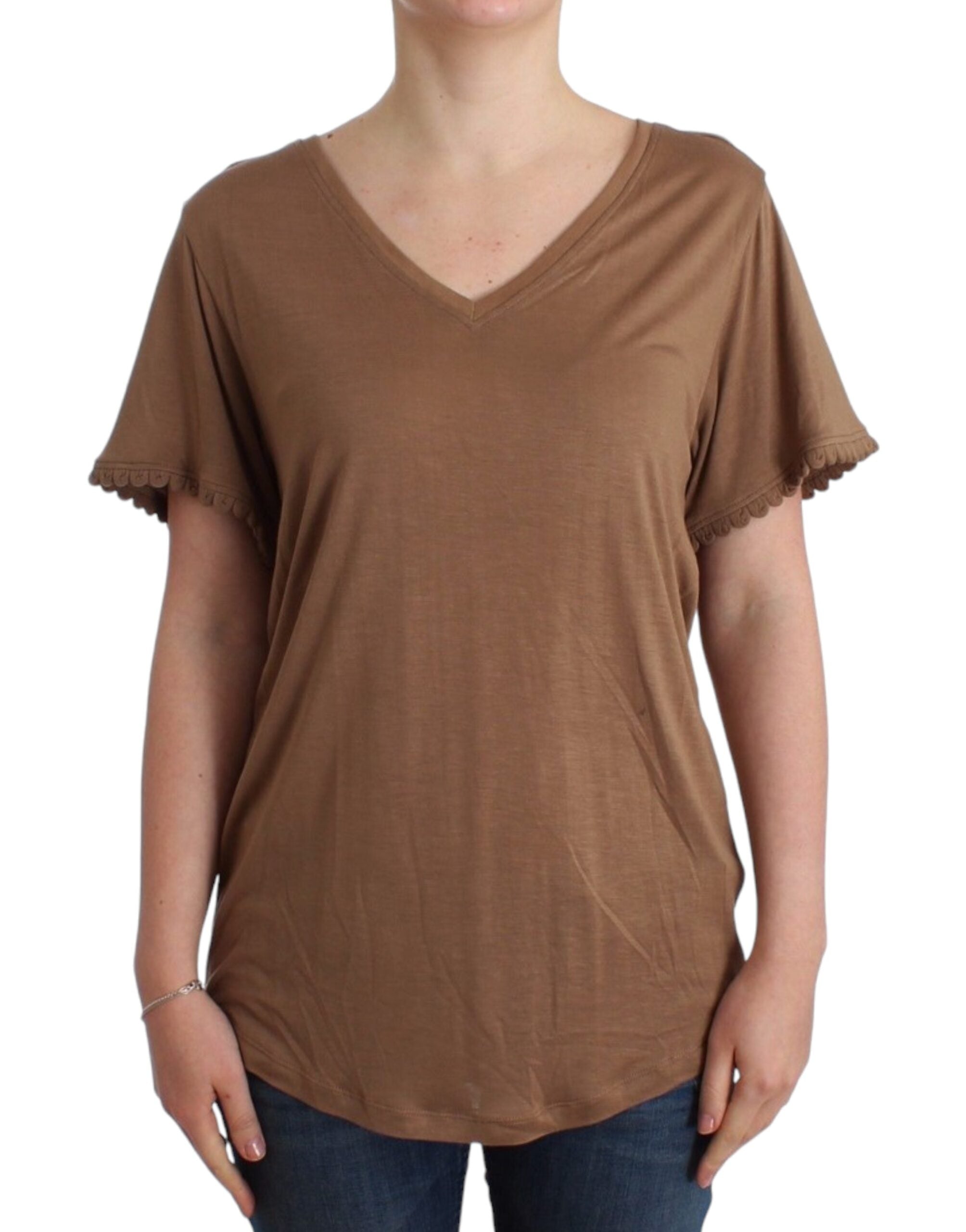 Brown John Galliano short-sleeved T-shirt in rayon