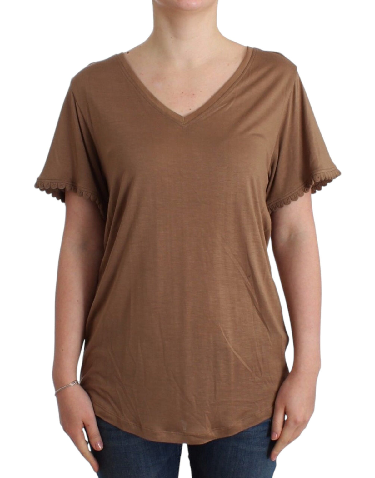 Brown John Galliano short-sleeved T-shirt in rayon