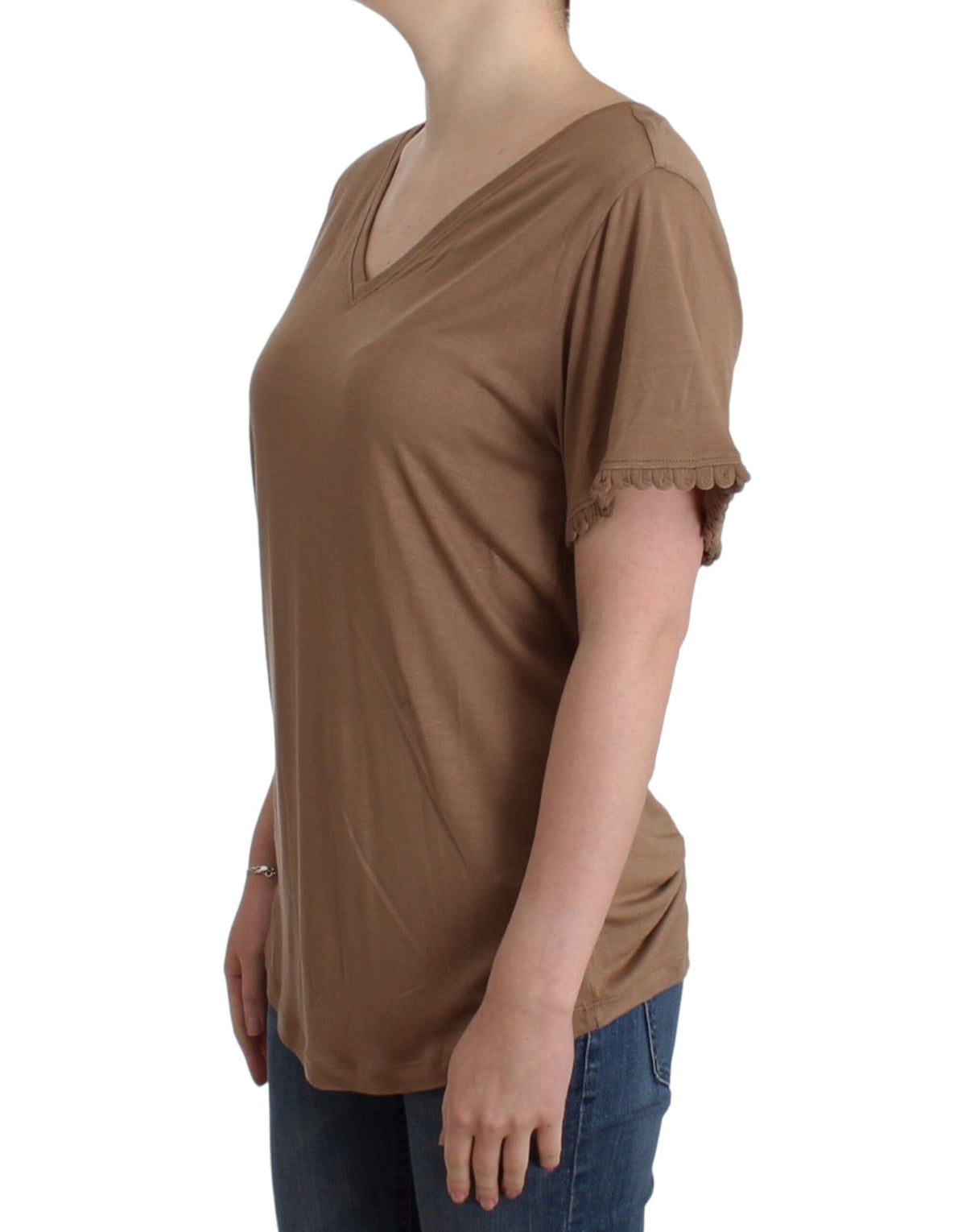 Brown John Galliano short-sleeved T-shirt in rayon