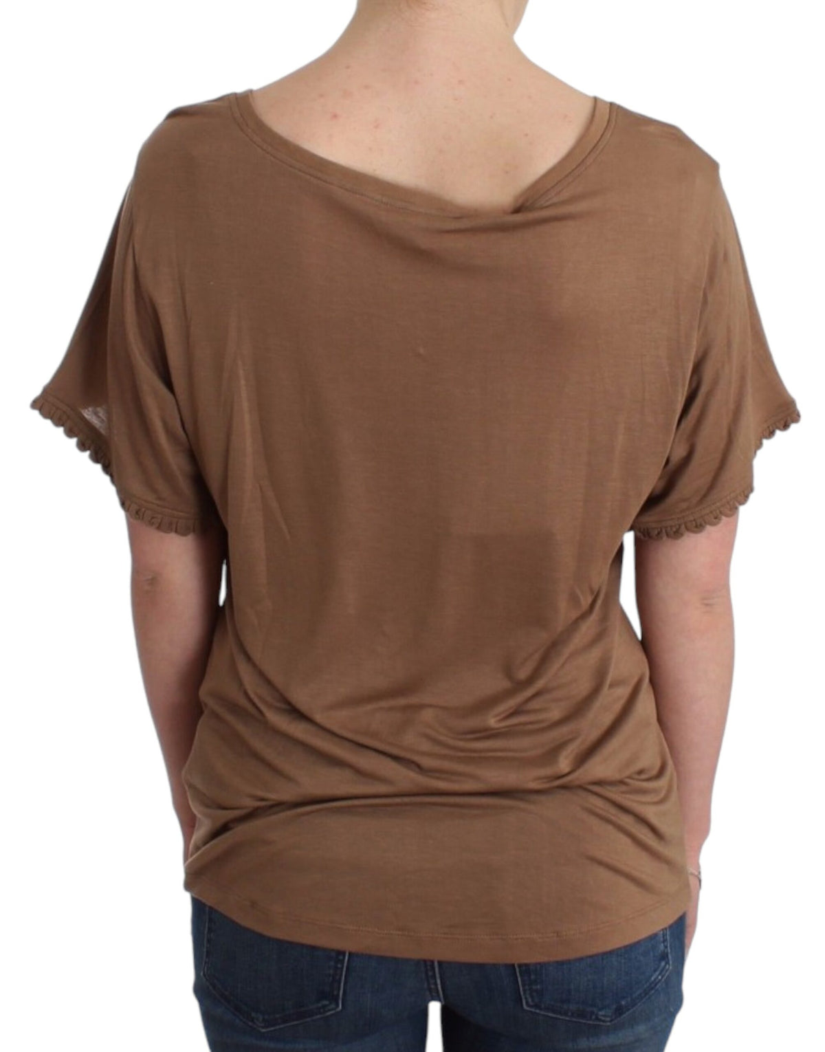 Brown John Galliano short-sleeved T-shirt in rayon